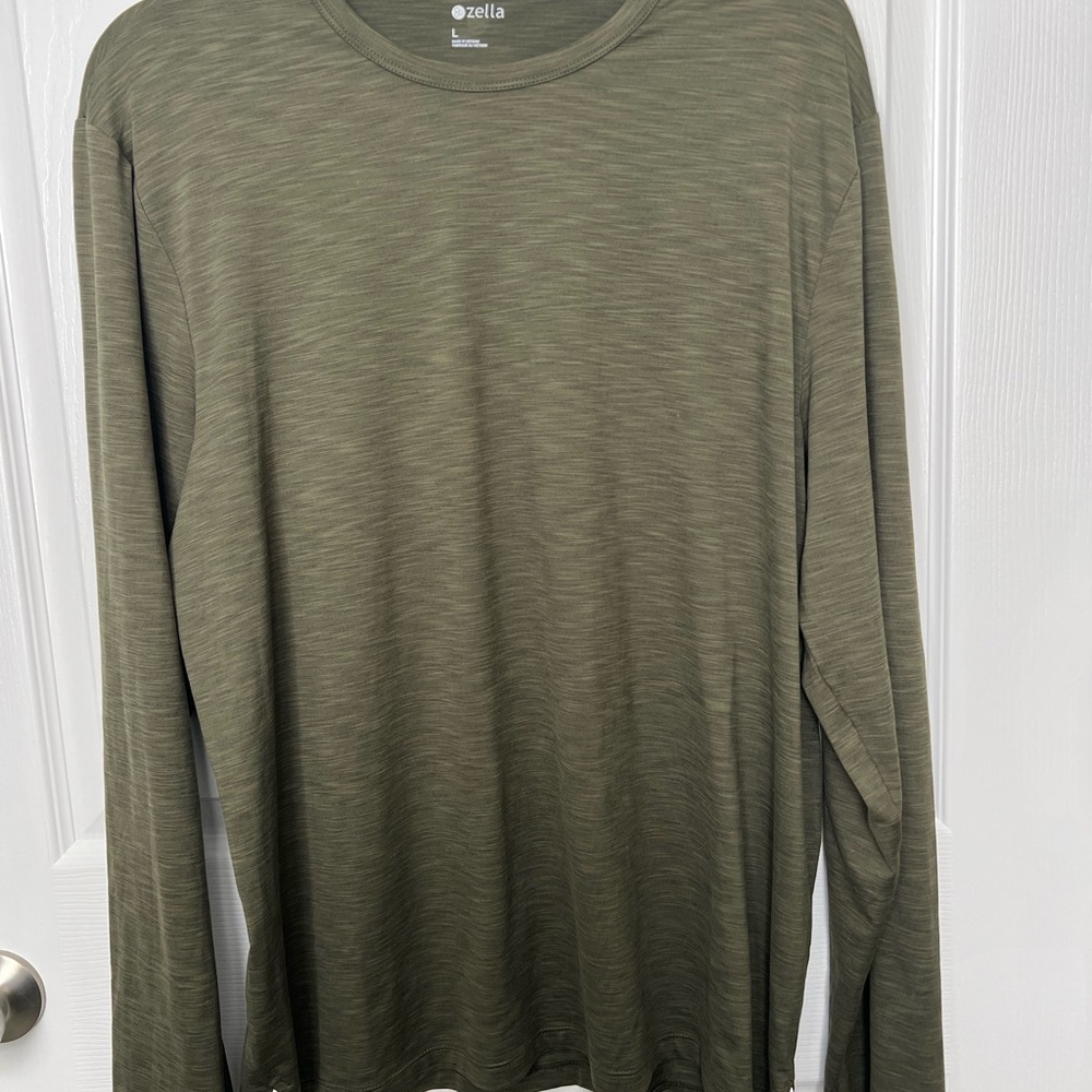Zella Men's Forest Green Long Sleeve Tee